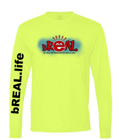 Yellow Unisex Performance Long Sleeve Dry Wick Shirt