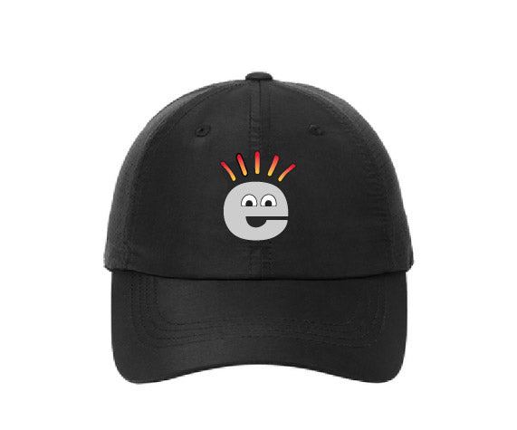Embroidered Perforated Cap - Black