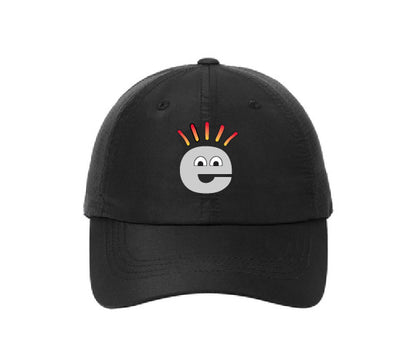 Embroidered Perforated Cap - Black