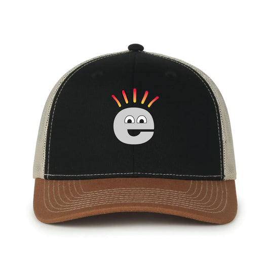 Trucker Hat - Black, Stone & Brown