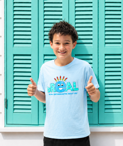 Light Blue Youth Front Logo T-Shirt