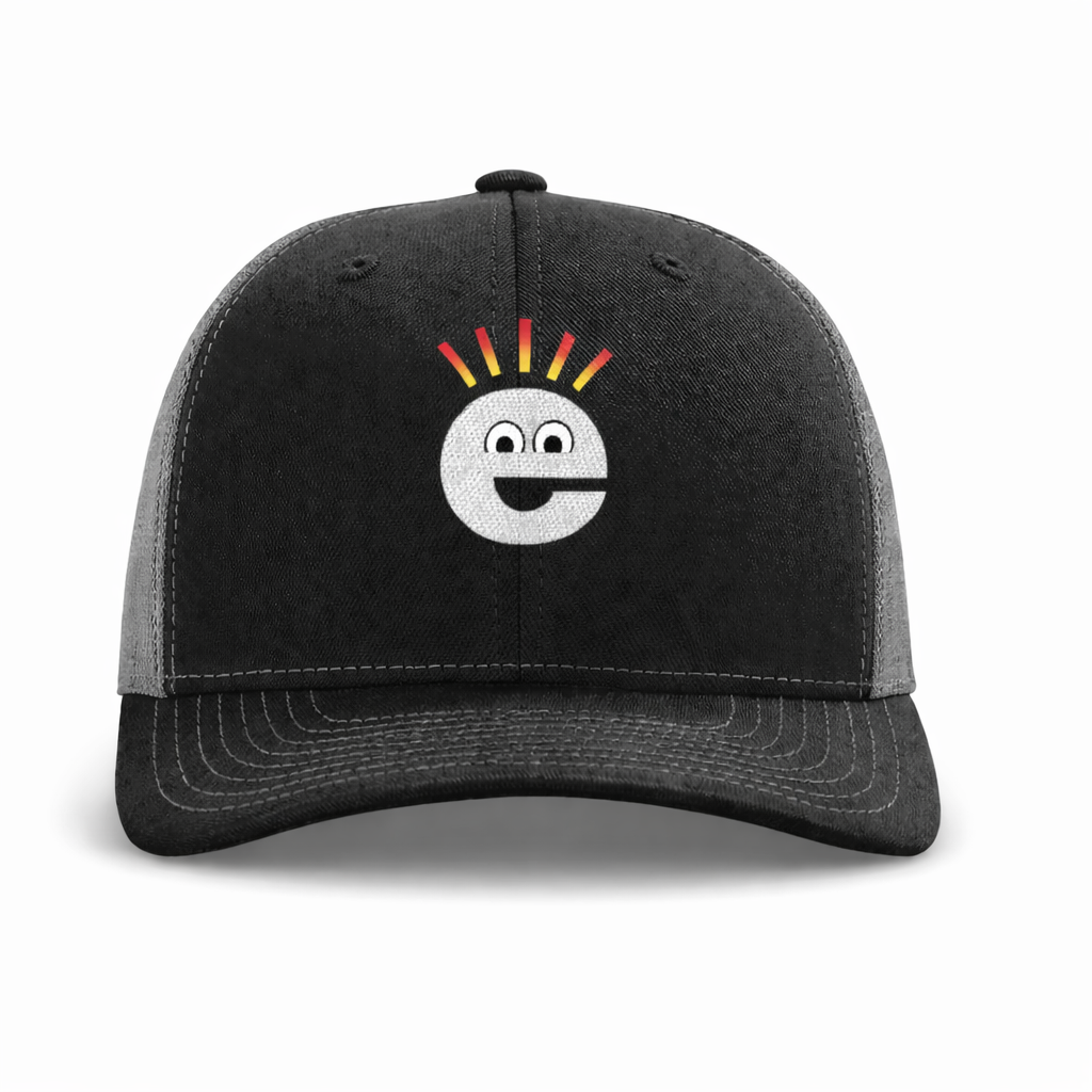 Embroidered Trucker Hat Black
