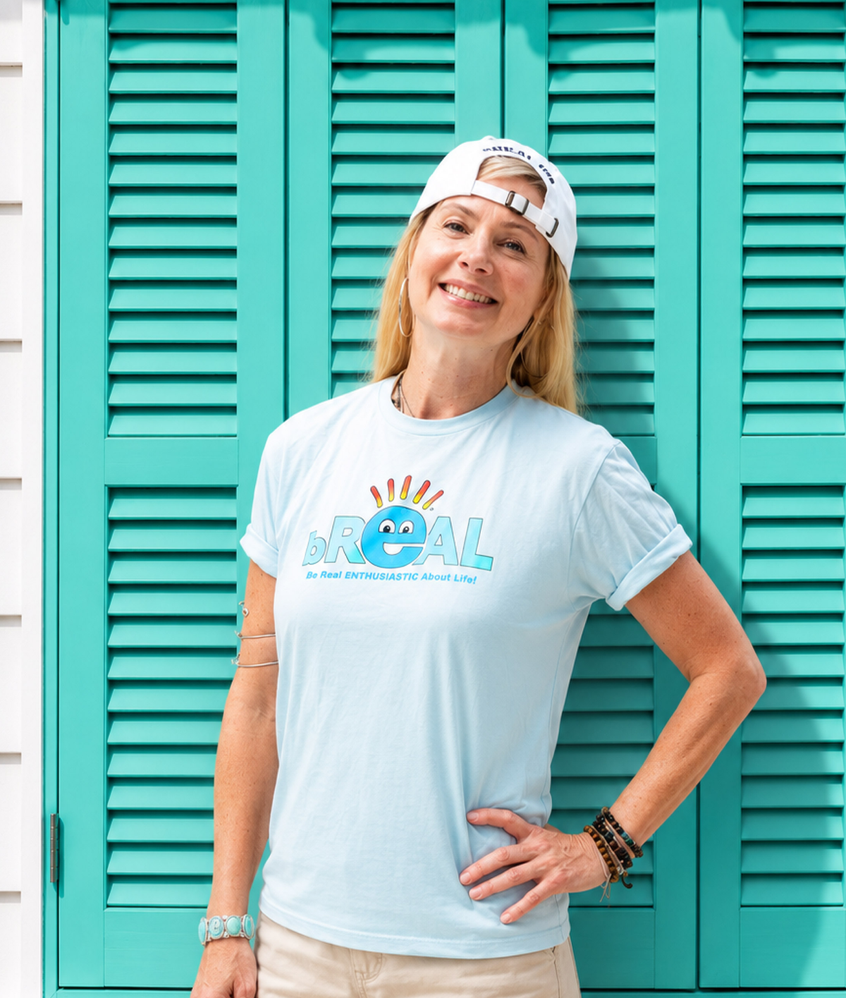 Light Blue Front Logo T-Shirt