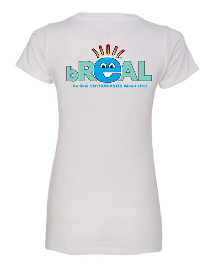 V-Neck Small Logo Left Chest, Full Logo on Back