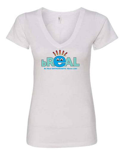 V-Neck Large Logo Front, Small logo on Back