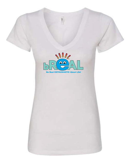 V-Neck Large Logo Front, Small logo on Back