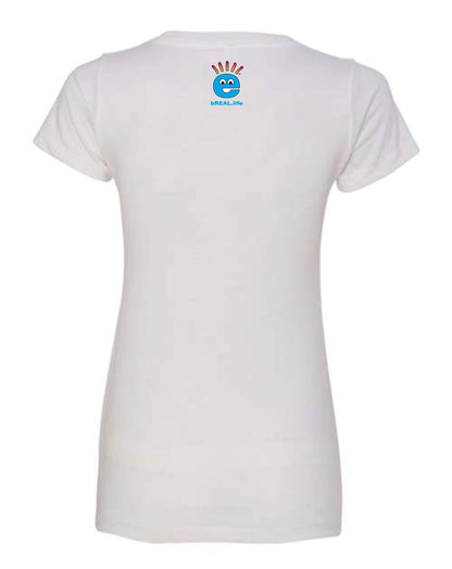 V-Neck Large Logo Front, Small logo on Back