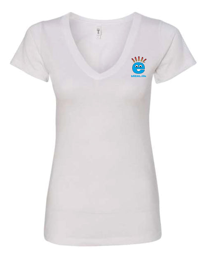 V-Neck Small Logo Left Chest, Full Logo on Back