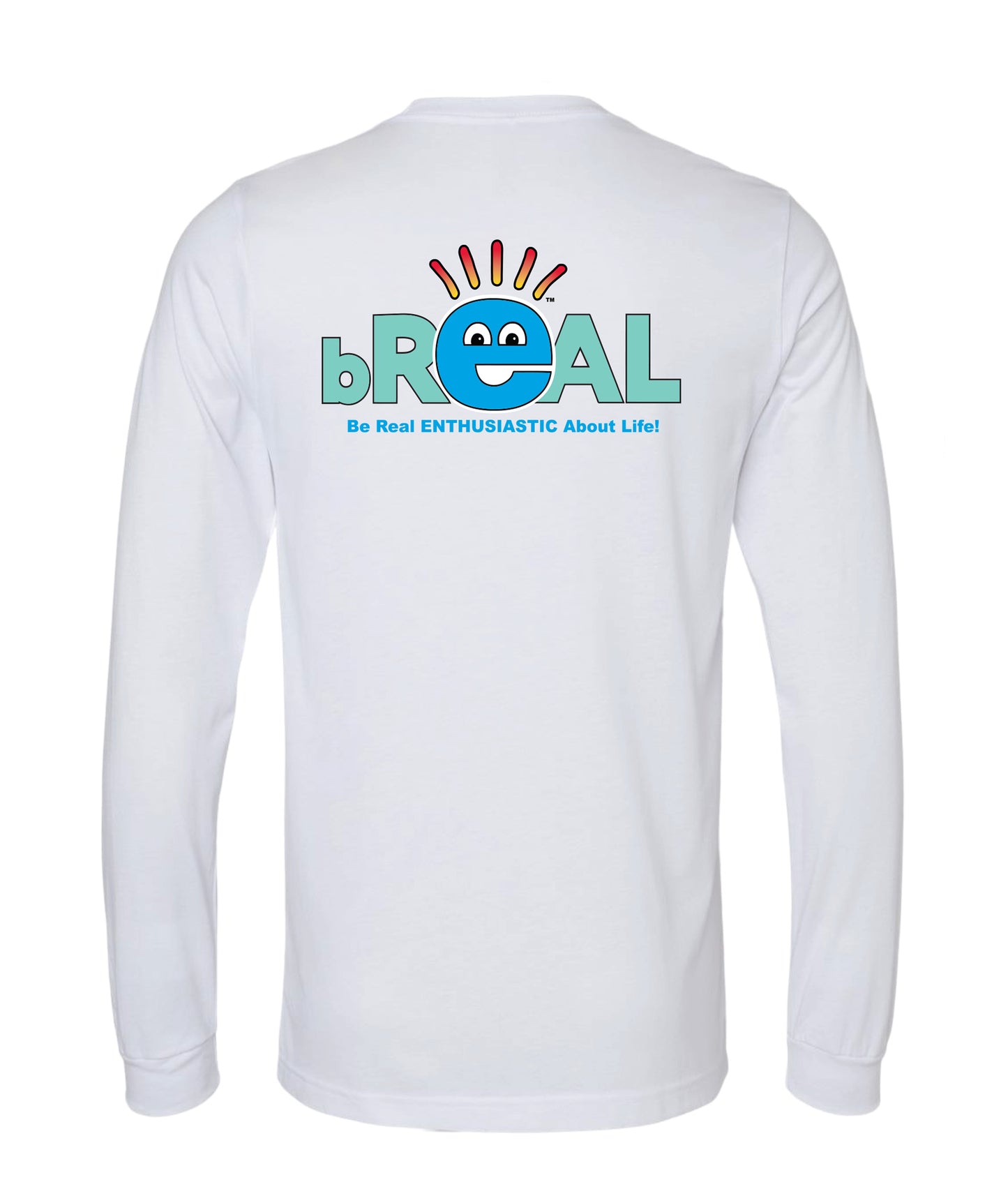 Comfy Long Sleeve T Small Logo Left Chest, Full Logo on Back