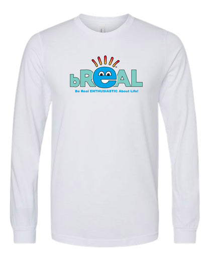 Comfy Long Sleeve T Large Logo Front, Small Logo on Back