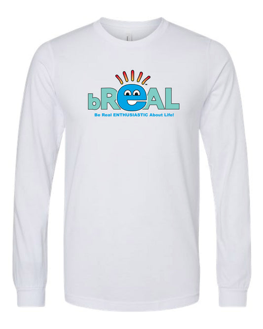 Comfy Long Sleeve T Large Logo Front, Small Logo on Back