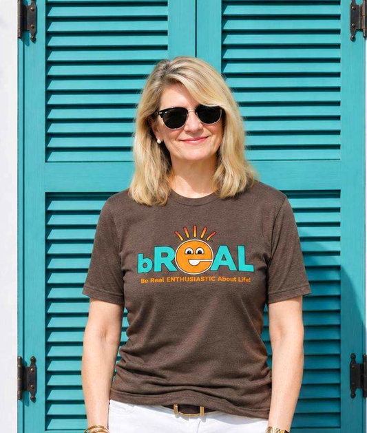 Retro Front Logo Brown T-Shirt